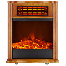 IF-1505B new Wooden cabinet quartz tube real log flame effect portable electric heater